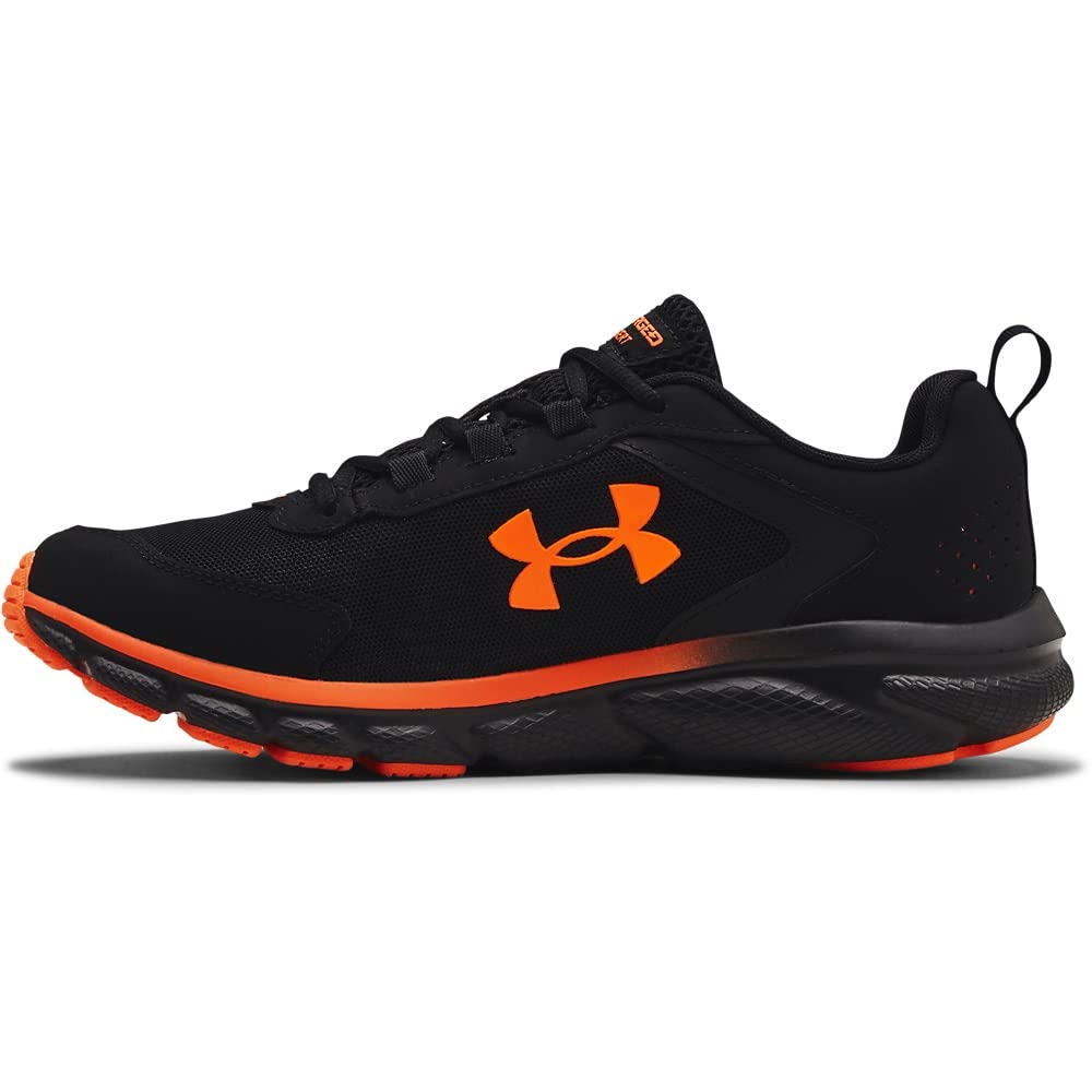 Under Armour Men's Charged Assert 9DISC, Black/Blaze/Orange, 9.5 M US