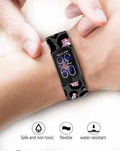 Sport Bands Compatible with Charge 6 /Charge 5 for Women Men,Soft Waterproof Replacement Straps Wristbands for Charge Advanced Fitness Tracker