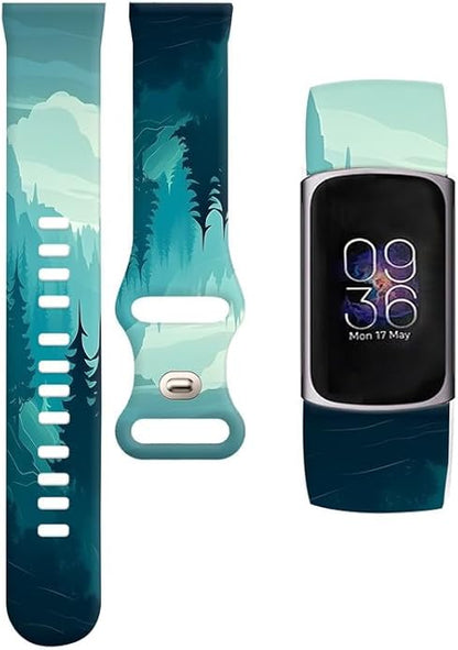 Sport Bands Compatible with Charge 6 /Charge 5 for Women Men,Soft Waterproof Replacement Straps Wristbands for Charge Advanced Fitness Tracker