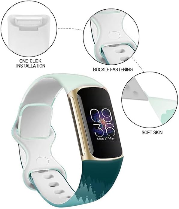 Sport Bands Compatible with Charge 6 /Charge 5 for Women Men,Soft Waterproof Replacement Straps Wristbands for Charge Advanced Fitness Tracker