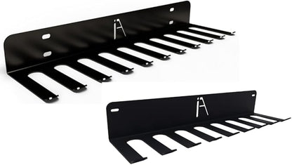 IRON AMERICAN (BEAST + OMEGA) Gym Storage Racks 9 & 11 Hook (2-RACKS) Heavy-Duty Gym Wall Organizer Gym Caddy Hanger - Gym Accessory Storage - Resistance Bands, Jump Ropes, Barbells, Lifting Belts, Cable Attachments