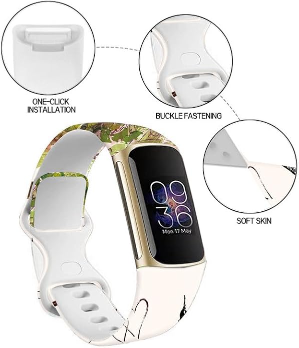 Sport Bands Compatible with Charge 6 /Charge 5 for Women Men,Soft Waterproof Replacement Straps Wristbands for Charge Advanced Fitness Tracker