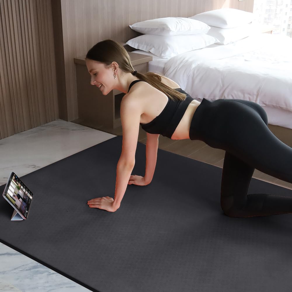 Hatha Yoga Large TPE Yoga Mat 6'x4'x1/2" Extra Thick Non-Slip Exercise Mat - for Yoga Pilates &