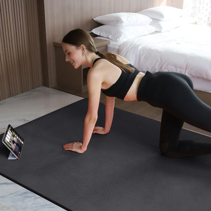 Hatha Yoga Large TPE Yoga Mat 6'x4'x1/2" Extra Thick Non-Slip Exercise Mat - for Yoga Pilates &