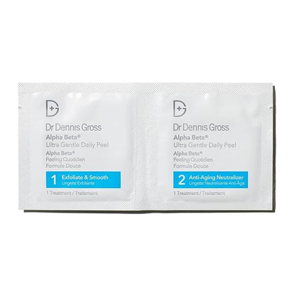Dr. Dennis Gross Alpha Beta Ultra Gentle Daily Peel: for Dehydrated or Sensitive Skin, Uneven Tone or Texture, Fine Lines or Enlarged Pores (5 Treatments)