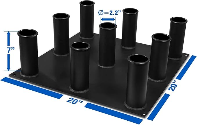 Yes4All Vertical Storage Rack, Home Gym Organizer, Barbell & Dumbbell Rack for 2-inch Olympic & Curl Bars