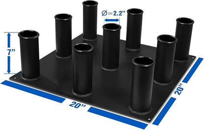 Yes4All Vertical Storage Rack, Home Gym Organizer, Barbell & Dumbbell Rack for 2-inch Olympic & Curl Bars