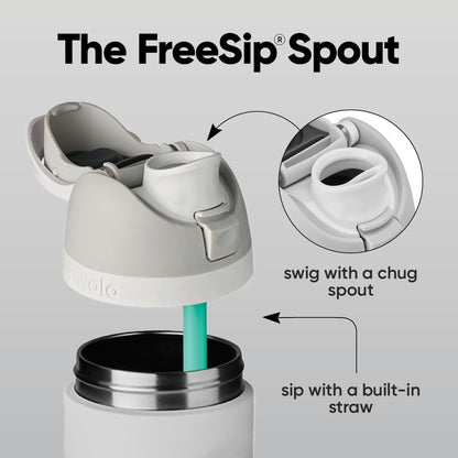 Owala FreeSip Stainless Steel Water Bottle 24 oz Shy Marshmallow