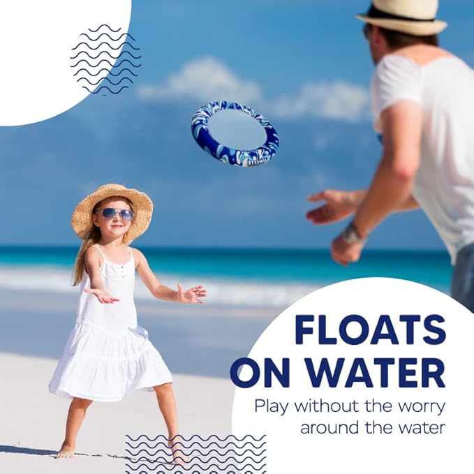 Sunlite Sports Bongo Discs, Ball Paddle Game, Ball Throwing Outdoor Games for Beach, Lawn, Backyard, Camping, Fun Beach Sports Toys, Set of 2