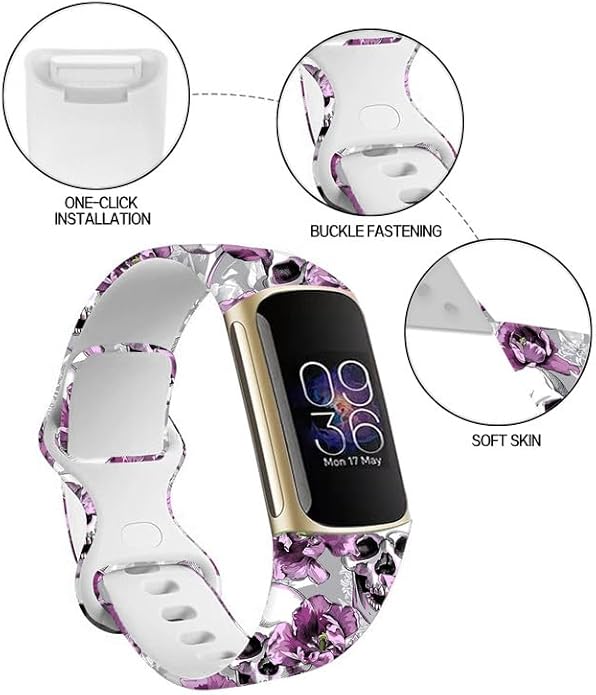 Sport Bands Compatible with Charge 6 /Charge 5 for Women Men,Soft Waterproof Replacement Straps Wristbands for Charge Advanced Fitness Tracker