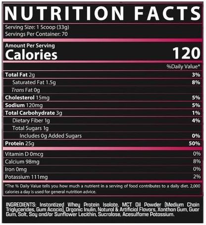 Nutrex Research IsoFit Whey Protein Powder Instantized 100% Whey Protein Isolate (70 Servings, Strawberries & Cream)