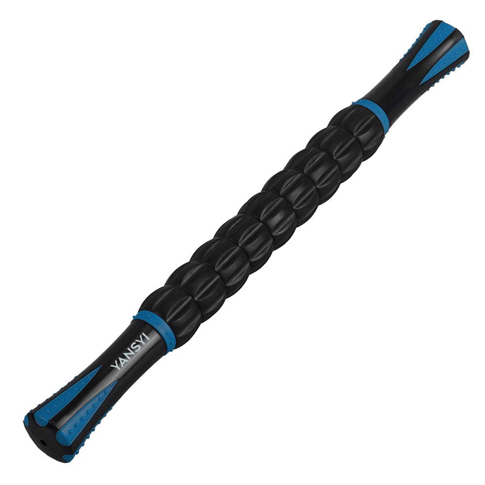 YANSYI Professional 9-Roller Deep Tissue Massage Stick - Portable Muscle Recovery Roller for