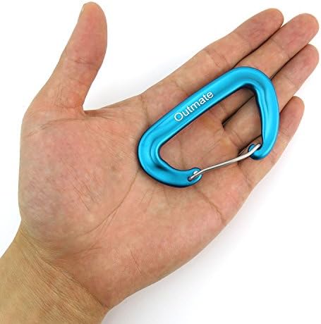 12kN 3.2"x2" Heavy-Duty Carabiner Clips - Durable, Lightweight Aluminum Alloy Carabiners for Hiking, Camping, Keychains, Dog Leashes, Hammocks & More