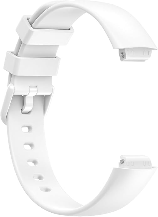 2 Pack Compatible with Fitbit Inspire 3 Bands, 15.4mm Width Soft Silicone Adjustable Sport Replacement Band for Women Men