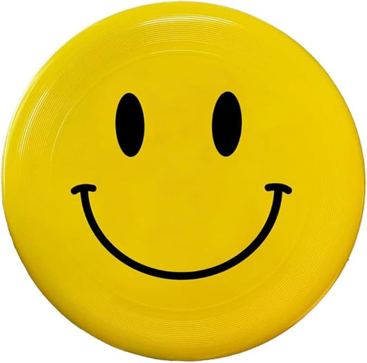 Smiley Flying Disc, 10.8”, Fun Outdoor Sport, Waterproof Beach Games, Ultimate Flying Disc, Safe Flyer Toy, Flying Disc for Kids & Adults, 175g