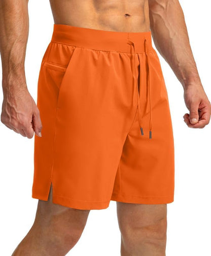 Men's Running Shorts with Zipper Pockets 9 Inch/ 7 Inch / 5 Inch Lightweight Quick Dry Gym Workout Athletic Shorts for Men(7 inch)