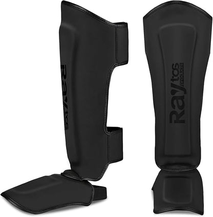 Muay Thai Shin Guards - MMA Kickboxing Leg Instep Protective Pads, Martial Art Sparring Gear for BJJ Karate Boxing Taekwondo Training, Men Adults Kids Children