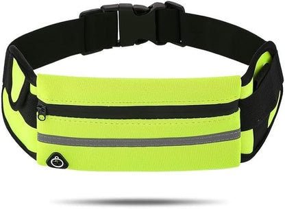 Adjustable Elastic Fitness Fanny Pack for Sports, Running Belt Waist Pack, Waterproof Sports Fanny Pack,Outdoor card wallet，Leisure travel wallet，5 color options available (green)