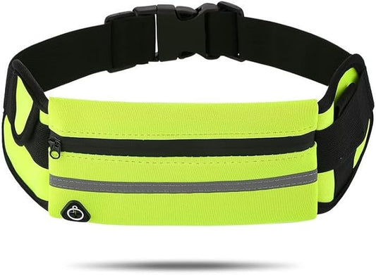 Adjustable Elastic Fitness Fanny Pack for Sports, Running Belt Waist Pack, Waterproof Sports Fanny Pack,Outdoor card wallet，Leisure travel wallet，5 color options available (green)