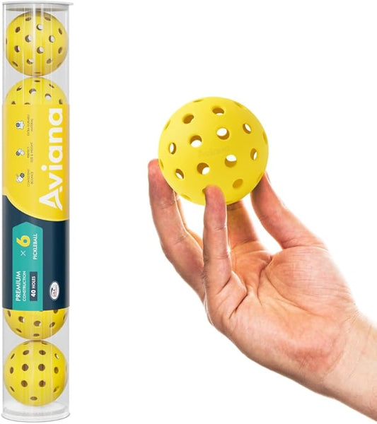 Aviana Outdoor Pickleball Balls - USAPA Approved for Tournament Play | Durable 40-Hole Design |