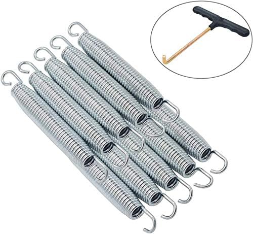 6.5 inch Spring,Galvanized Trampoline Springs a Set of 10packs with Hooks