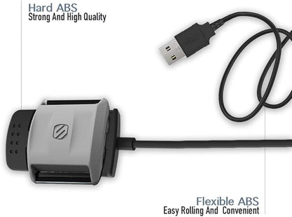 Scosche Rhythm+ Replacement Charger Dock, KELIFANG Replacement USB Charging Cradle Cable 1M Compatible with Scosche Rhythm Plus Heart Rate Monitor Armband Accessories, Black