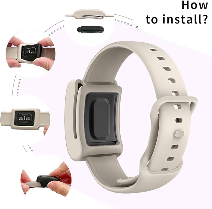 Silicone Watch Bands for WHOOP Watch 4.0, Sports Wristband Straps Compatible with the Whoop 3.0 - Easy to Use and Adjustable, Waterproof and Sweatproof