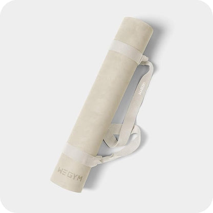 4mm Cushioned Exercise Mat for Yoga & Pilates - Anti Slip, Polyurethane with Suede Top & Carrying Strap