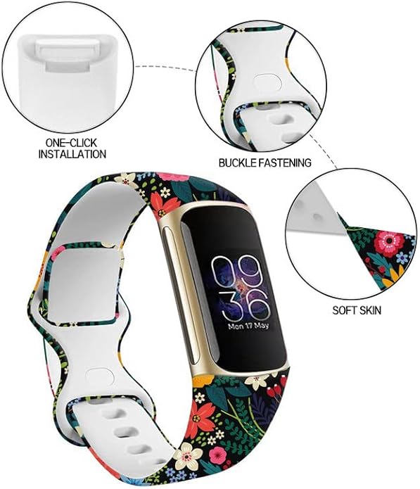 Sport Bands Compatible with Charge 6 /Charge 5 for Women Men,Soft Waterproof Replacement Straps Wristbands for Charge Advanced Fitness Tracker