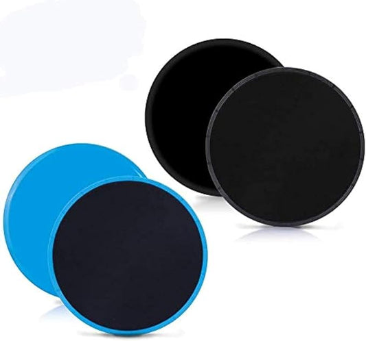 Gliding Discs Core Sliders Exercise Sliders 4 Pack Dual Slider for Carpet Hard Floors Core Fitness Ultimate Core Training Gym and Full Body Workout?™s at Home or Travel Black and Blue