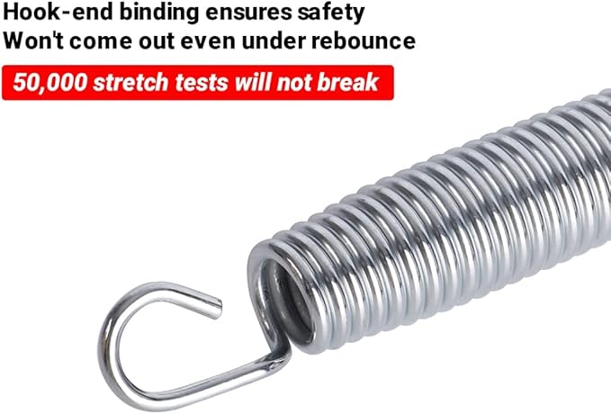 5.5inch/6.5inch/7inchTrampoline Springs Heavy Duty Stainless Steel Replacement Trampoline Replacement Parts, Weather-Resistant, Includes Tool and Gloves, Universal Trampolines Spring Tool