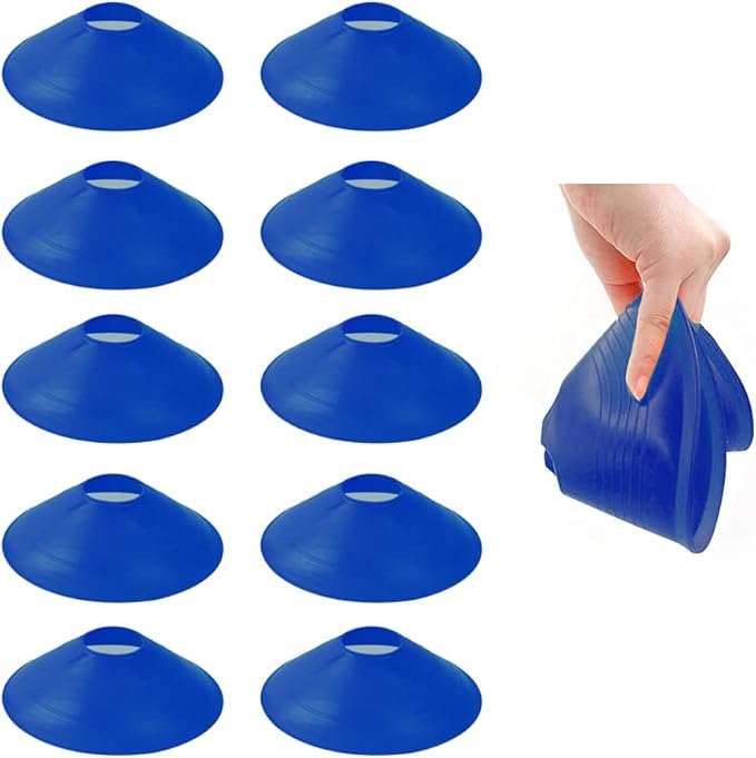 TNZMART Agility Ladder and Disc Cones Training Set Adjustable Rungs Training Ladder with 10 Plastic Sport Cones for Training