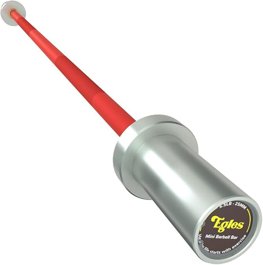 Egles Kids Barbell 5.5LB Mini Barbell Bar 4ft for Kid Women & Beginners Weighted Bar - Compatible with 2-Inch Weight Plates, for Strength Training Gym Weight Lifting, Multi-Color Training Bar