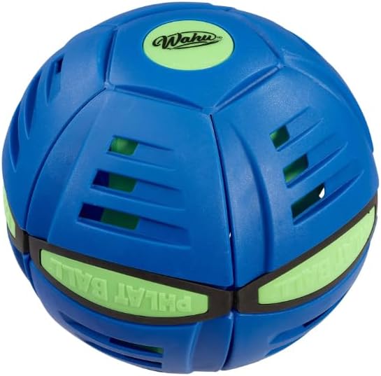 WAHU Phlat Ball Classic Flying Saucer Ball Toy for Kids Ages 5+, Collapsible Time Delay Frisbee Flying Disc Toy, Throw a Disc Catch a Ball, Blue