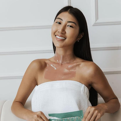 Karuna Skin - COLLAGEN Decollete & Neck Hydrogel Mask, 2-Piece Deeply Moisturizing Wrinkle Patches, Age-Defying, Hydrating & Rejuvenating, Targets Fine Lines & Wrinkles, 4 Packs