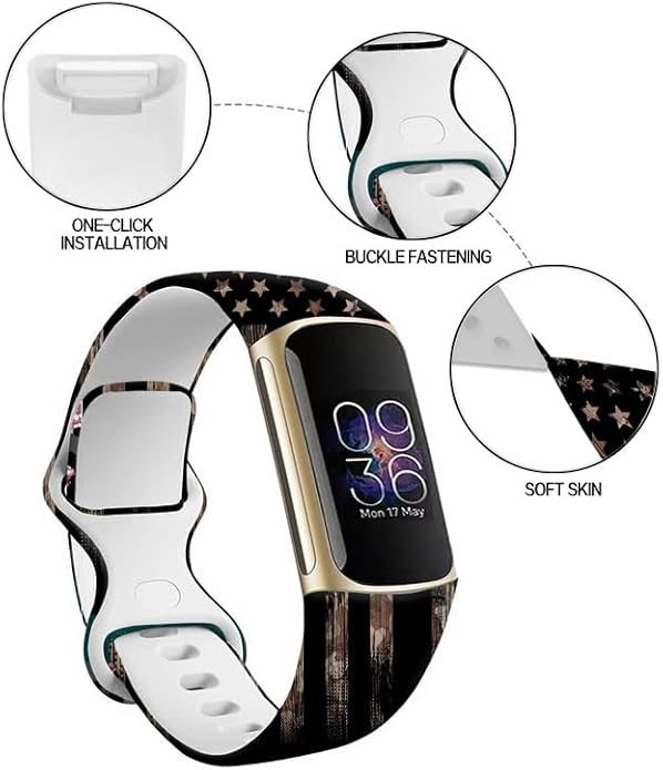 Sport Bands Compatible with Charge 6 /Charge 5 for Women Men,Soft Waterproof Replacement Straps Wristbands for Charge Advanced Fitness Tracker