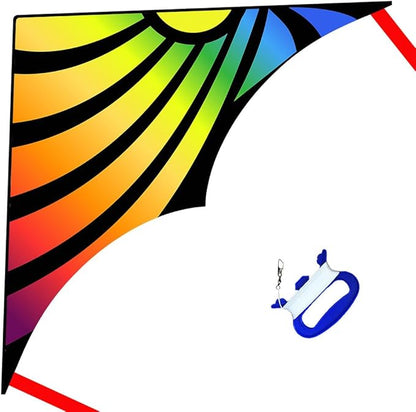 Xida Kites for Kids Ages 4-8, Large Kite for Adults, Easy to Fly Beach Kites with Handle and String,Perfect for Beginners,Beach,and Outdoor Flying Fun