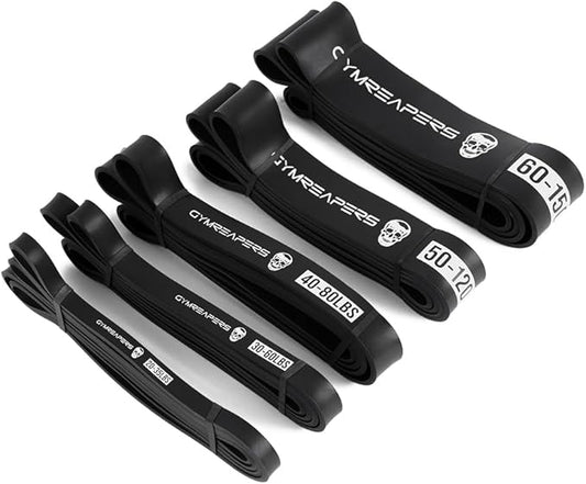 Gymreapers Resistance Bands for Working Out – Elastic Pull Up Exercise Assistance Bands Set for Powerlifting, Stretching, WOD, Strength Training – for Men & Women