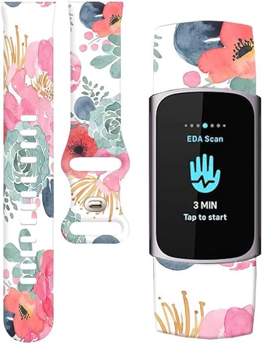 Compatible with Charge 6/Charge 5 WatchBands for Women Men,Elastic Adjustable Wristbands,Breathable Sport Band Soft Waterproof Health Tracker