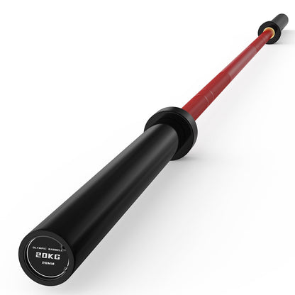 PAPABABE 7ft Barbell Olympic Barbell 1000lb Capacity Home Gym Red Elite