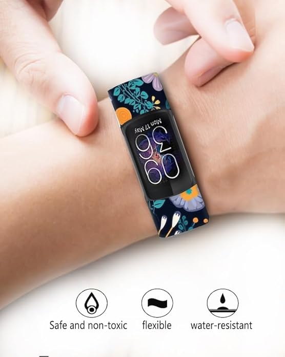 Sport Bands Compatible with Charge 6 /Charge 5 for Women Men,Soft Waterproof Replacement Straps Wristbands for Charge Advanced Fitness Tracker