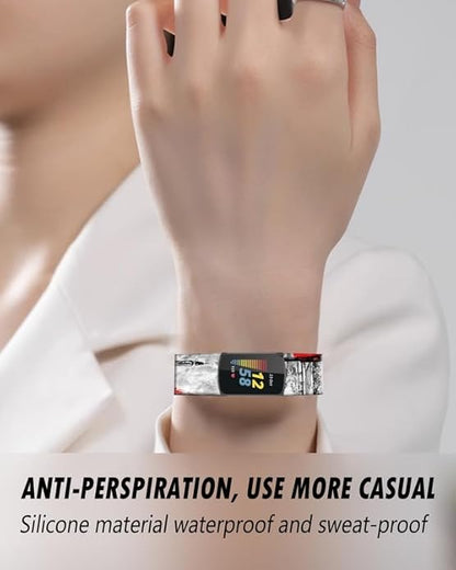 Compatible with Charge 6/Charge 5 WatchBands for Women Men,Elastic Adjustable Wristbands,Breathable Sport Band Soft Waterproof Health Tracker