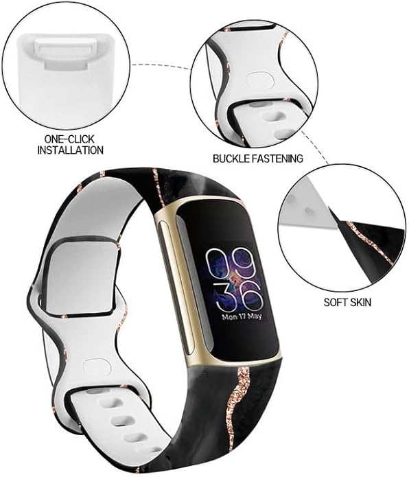 Sport Bands Compatible with Charge 6 /Charge 5 for Women Men,Soft Waterproof Replacement Straps Wristbands for Charge Advanced Fitness Tracker