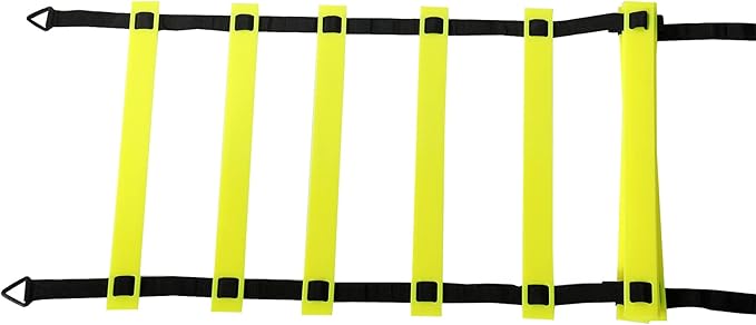 Amarine Made Speed Agility Training Set Agility Ladder (19.96ft) Including Resistance Parachute,Steel Stakes,Adjustable Hurdles,Disc Cones and a Storage Bag for Training Soccer Hockey Basketball