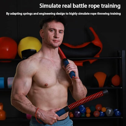 Upgraded Ropeless Battle Rope 2.0 – Adjustable Resistance for Strength & Cardio Training – Portable Fitness Equipment for Home Gym, Athletes, Boxing – Burn Fat & Build Muscle