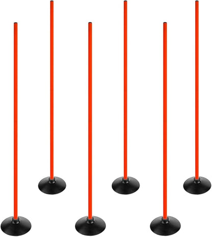 Soccer Basketball Training Poles Detachable Agility Poles Training Equipment, Slalom Drill Speed Training Pole