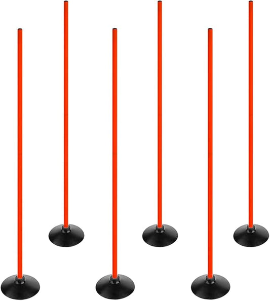 Soccer Basketball Training Poles Detachable Agility Poles Training Equipment, Slalom Drill Speed Training Pole