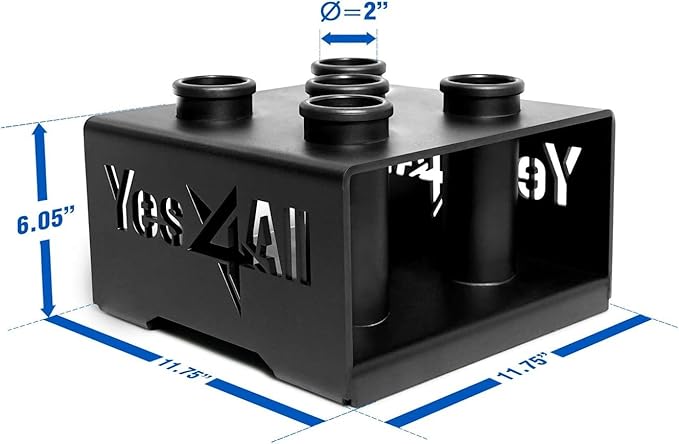 Yes4All Vertical Storage Rack, Home Gym Organizer, Barbell & Dumbbell Rack for 2-inch Olympic & Curl Bars