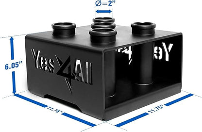 Yes4All Vertical Storage Rack, Home Gym Organizer, Barbell & Dumbbell Rack for 2-inch Olympic & Curl Bars