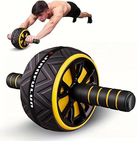 Ab Roller Wheel - Core & Chest Muscle Training Wheel, Abs Workout Equipment, Fitness Equipment for Home Gym, Wider Ab Machine with Knee Pad Accessories